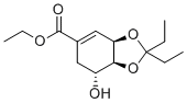 structure of CAS# 943515-58-0, 3,4-O-(Diethylmethylidene) Shikimic Acid Ethyl Ester