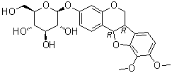structure of CAS# 94367-42-7, 9-O-甲基紫檀酚 3-O-葡糖苷