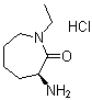 (3S)-3-氨基-1-乙基六氢-2H-氮杂卓-2-酮盐酸盐分子结构 (CAS 943843-30-9)