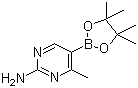 structure of CAS# 944401-55-2, 4-Methyl-2-aminopyrimidine-5-boronic acid pinacol ester