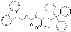 N-[芴甲氧羰基]-N-甲基-S-(三苯基甲基)-L-半胱氨酸分子结构 (CAS 944797-51-7)