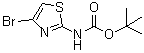(4-溴噻唑-2-基)氨基甲酸叔丁酯分子结构 (CAS 944804-88-0)