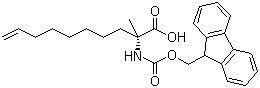 (2R)-2-N-芴甲氧羰基氨基-2-甲基-9-癸烯酸分子结构 (CAS 945212-26-0)