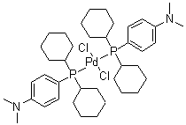 structure of CAS# 945375-77-9, 双[(二环己基)(4-二甲基氨基苯基)膦] 二氯化钯