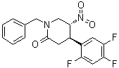(4R,5R)-5-硝基-1-苄基-4-(2,4,5-三氟苯基)-2-哌啶酮分子结构 (CAS 945488-47-1)