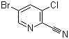 5-溴-3-氯吡啶-2-甲腈分子结构 (CAS 945557-04-0)