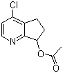 structure of CAS# 945666-87-5, 4-氯-6,7-二氢-5H-环戊并[b]吡啶-7-基乙酸酯
