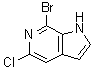 7-溴-5-氯-1H-吡咯并[2,3-c]吡啶分子结构 (CAS 945840-69-7)