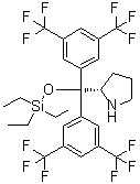 (2S)-2-[二[3,5-二(三氟甲基)苯基][(三乙基硅烷基)氧基]甲基]吡咯烷分子结构 (CAS 946074-05-1)