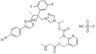 Isavuconazonium sulfate molecular structure (CAS 946075-13-4)