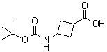 structure of CAS# 946152-72-3, 3-[[叔丁氧羰基]氨基]环丁烷羧酸