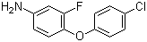 structure of CAS# 946664-06-8, 4-(4-Chlorophenoxy)-3-fluorobenzenamine