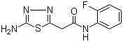5-氨基-N-(2-氟苯基)-1,3,4-噻二唑-2-乙酰胺分子结构 (CAS 946774-26-1)