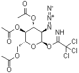 2-叠氮基-2-脱氧-alpha-D-吡喃葡萄糖3,4,6-三乙酸酯 1-(2,2,2-三氯亚氨乙酸酯)分子结构 (CAS 94715-56-7)