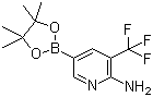 2-氨基-3-(三氟甲基)吡啶-5-硼酸频哪醇酯分子结构 (CAS 947249-01-6)