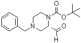 (2S)-4-苄基-2-甲酰基哌嗪-1-羧酸叔丁酯分子结构 (CAS 947275-36-7)