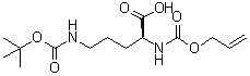 CAS 登录号：947401-26-5, N5-[叔丁氧羰基]-N2-[烯丙氧羰基]-L-鸟氨酸