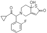 5-[2-环丙基-1-(2-氟苯基)-2-氧代乙基]-5,6,7,7a-四氢-7a-羟基噻吩并[3,2-c]吡啶-2(4H)-酮分子结构 (CAS 947502-66-1)
