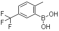 structure of CAS# 947533-96-2, [2-甲基-5-(三氟甲基)苯基]硼酸