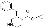 (2R)-2-(苯甲基)-1-哌嗪甲酸叔丁酯分子结构 (CAS 947684-78-8)