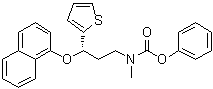 N-甲基-N-[(3S)-3-(1-萘基氧基)-3-(2-噻吩基)丙基]氨基甲酸苯基酯分子结构 (CAS 947686-09-1)