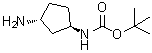 structure of CAS# 947732-58-3, trans-(3-Aminocyclopentyl)-carbamic acid tert-butyl ester