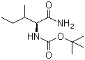 Boc-L-异亮氨酰胺分子结构 (CAS 94888-34-3)