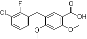 5-[(3-氯-2-氟苯基)甲基]-2,4-二甲氧基苯甲酸分子结构 (CAS 949465-79-6)