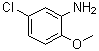 structure of CAS# 95-03-4, 5-Chloro-2-methoxybenzenamine