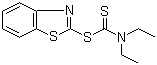 二乙基二硫代氨基甲酸 2-苯并噻唑酯分子结构 (CAS 95-30-7)