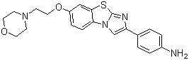 7-[2-(吗啉基-4-基)乙氧基]-2-(4-氨基苯基)咪唑并[2,1-b][1,3]苯并噻唑分子结构 (CAS 950769-61-6)