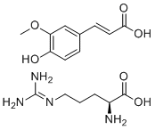 CAS # 950890-74-1, Arginine ferulate, (2S)-2-amino-5-(diaminomethylideneamino)pentanoic acid,(E)-3-(4-hydroxy-3-methoxyphenyl)prop-2-enoic acid