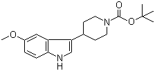 4-(5-甲氧基-1H-吲哚-3-基)-1-哌啶甲酸叔丁酯分子结构 (CAS 951174-11-1)