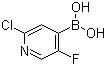 structure of CAS# 951677-47-7, 2-氯-5-氟吡啶-4-硼酸