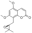 CAS 登录号：95188-34-4, Sibiricin, (S)-8-[(3,3-二甲基环氧乙烷基)甲基]-5,7-二甲氧基-2H-1-苯并吡喃-2-酮