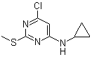 CAS 登录号：951884-05-2, 6-氯-N-环丙基-2-(甲硫基)-4-嘧啶胺