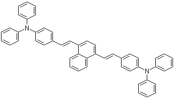 4,4'-[1,4-萘二基二-(1E)-2,1-乙烯基]双[N,N-二苯基苯胺]分子结构 (CAS 952065-58-6)