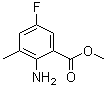 2-氨基-5-氟-3-甲基苯甲酸甲酯分子结构 (CAS 952479-98-0)