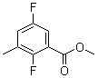 2,5-二氟-3-甲基苯甲酸甲酯分子结构 (CAS 952479-99-1)