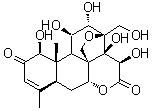 CAS # 95258-14-3, Bruceine H, (1beta,11beta,12alpha,15beta)-13,20-Epoxy-1,11,12,14,15,21-hexahydroxypicras-3-ene-2,16-dione, 20-Hydroxybruceine D, Yadanziolide A