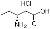 (3R)-3-氨基戊酸盐酸盐分子结构 (CAS 952650-02-1)