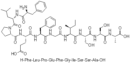 L-苯丙氨酰-L-亮氨酰-L-脯氨酰-L-alpha-谷氨酰-L-苯丙氨酰甘氨酰-L-异亮氨酰-L-丝氨酰-L-丝氨酰-L-丙氨酸分子结构 (CAS 952726-78-2)