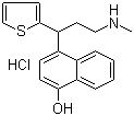 4-[3-(甲氨基)-1-(2-噻吩)丙基]-1-萘酚盐酸盐分子结构 (CAS 953028-76-7)