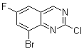 8-溴-2-氯-6-氟喹唑啉分子结构 (CAS 953039-63-9)