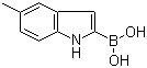 5-甲基-1H-吲哚-2-硼酸分子结构 (CAS 953411-08-0)