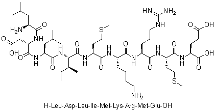 L-亮氨酰-L-alpha-天冬氨酰-L-亮氨酰-L-异亮氨酰-L-蛋氨酰-L-赖氨酰-L-精氨酰-L-蛋氨酰-L-谷氨酸分子结构 (CAS 953762-01-1)