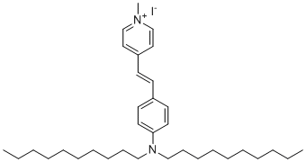 CAS # 95378-73-7, 4-(4-(Didecylamino)styryl)-N-methylpyridinium iodide, N,N-didecyl-4-[(E)-2-(1-methylpyridin-1-ium-4-yl)ethenyl]aniline iodide