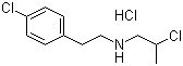 structure of CAS# 953789-37-2, 1-[[2-(4-Chlorophenyl)ethyl]amino]-2-chloropropane hydrochloride