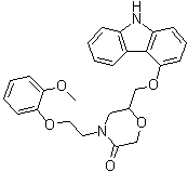 CAS # 955371-66-1, 6-[(9H-Carbazol-4-yloxy)methyl]-4-[2-(2-methoxyphenoxy)ethyl]-3-morpholinone