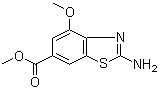 structure of CAS# 955886-84-7, 2-Amino-4-methoxy-6-benzothiazolecarboxylic acid methyl ester